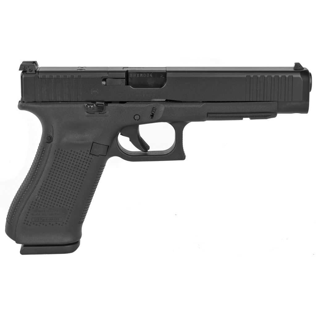 Glock 34 Gen 5 Modular Optic System 9mm Pistol with Adjustable Sights and Flared Magazine Well
