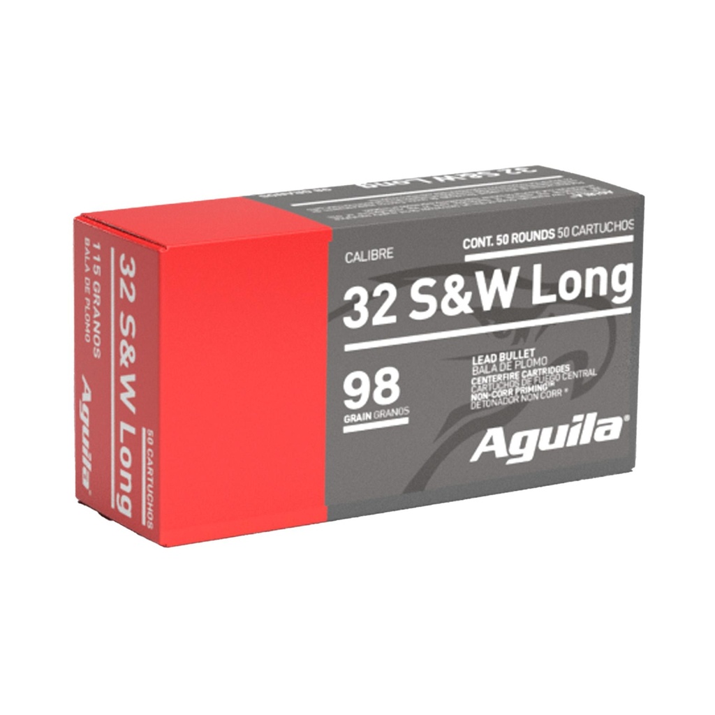 Aguila Ammunition Pistol 32 S&W Long 98Gr Solid Point 50 Round Box 