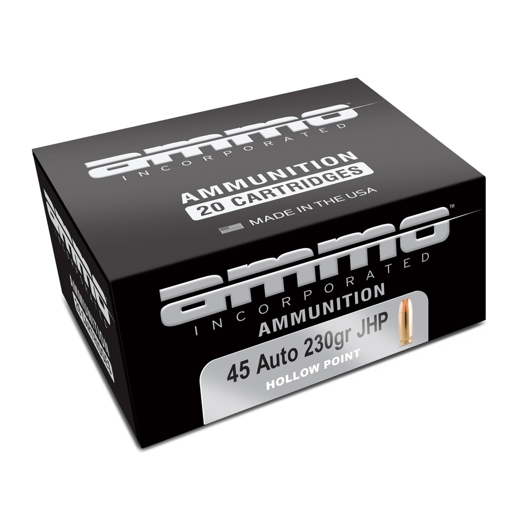 Ammo Inc Signature 45 ACP 230 Grains XTP Jacketed Hollow Point 20 Round Box 
