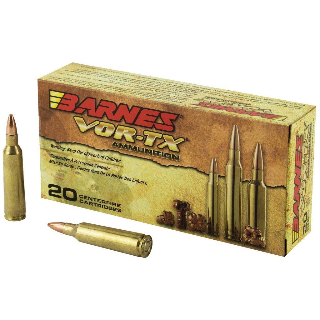 Barnes VOR-TX 22-250 50 Grain Triple Shock X Lead Free 20 Round Box California Certified Nonlead Ammunition 