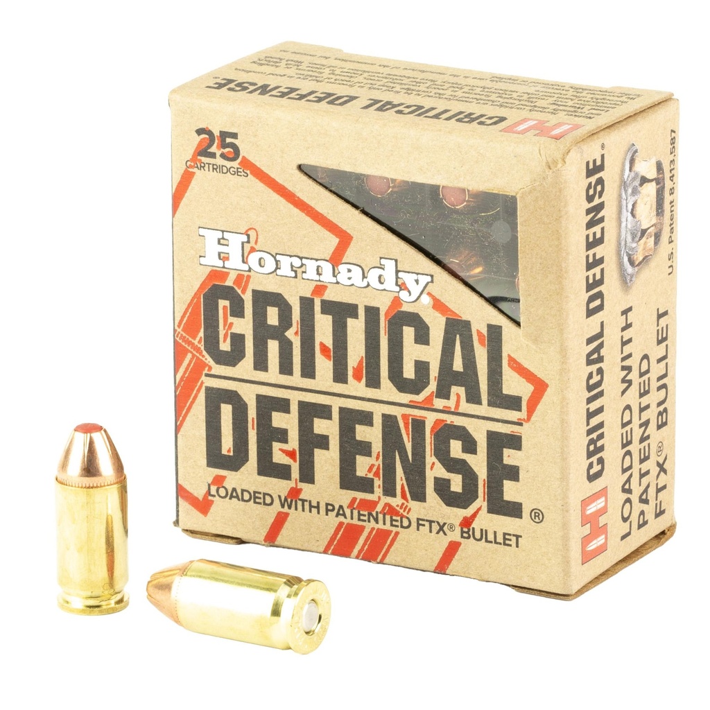 Hornady Critical Defense 9MM Makarov 95 Grain FTX 25 Round Box