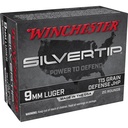 Winchester Ammunition Silvertip 9MM 115 Grain Hollow Point 20 Rounds 