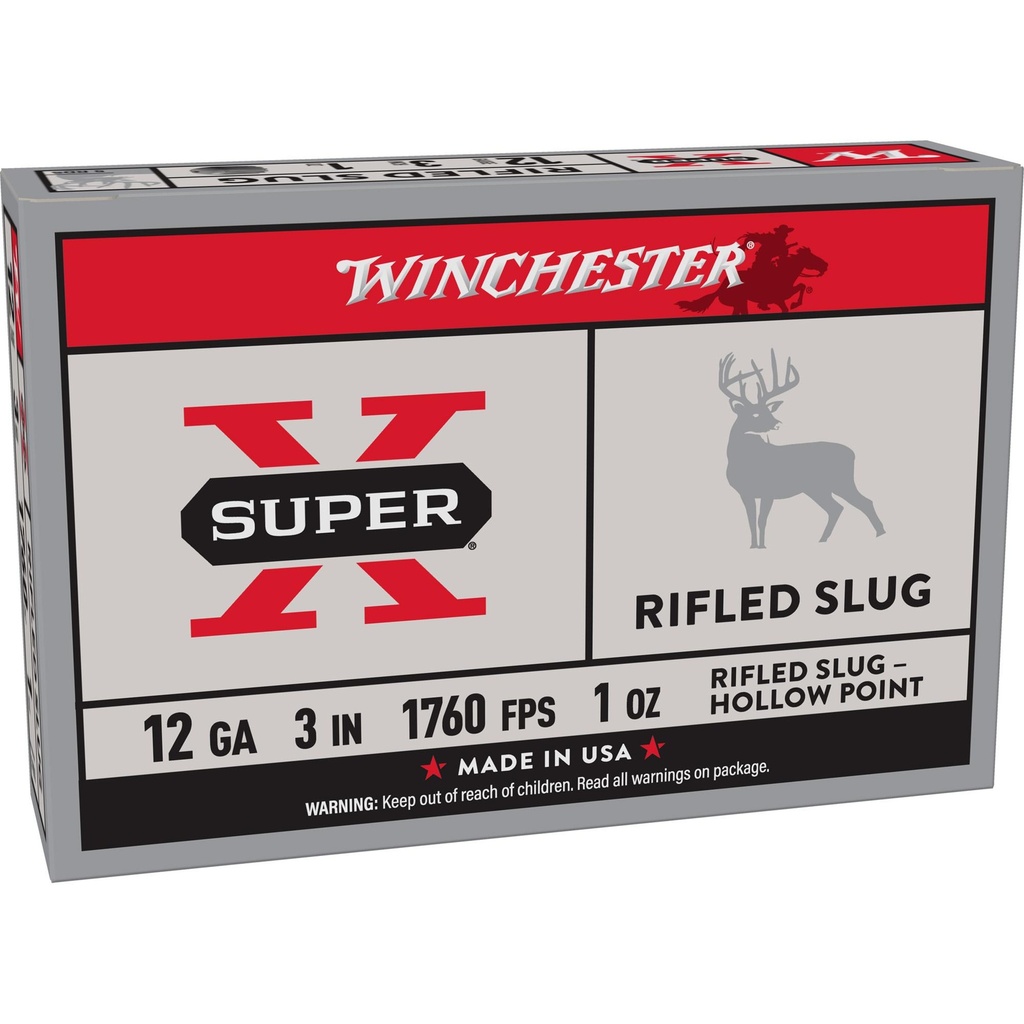 Winchester Ammunition Super-X 12GA 3" 1 oz. Slug 5 Round Box