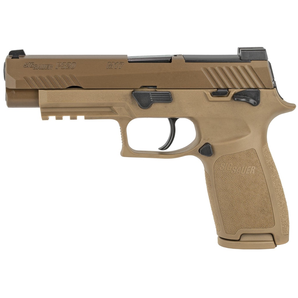 Sig Sauer P320 M17 Coyote Tan 9mm 4.7" Barrel 21-Rounds Siglite Night Sights