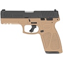 Taurus G3 9MM 4" Manual Thumb Safety Tan Frame Black Slide 17 Round