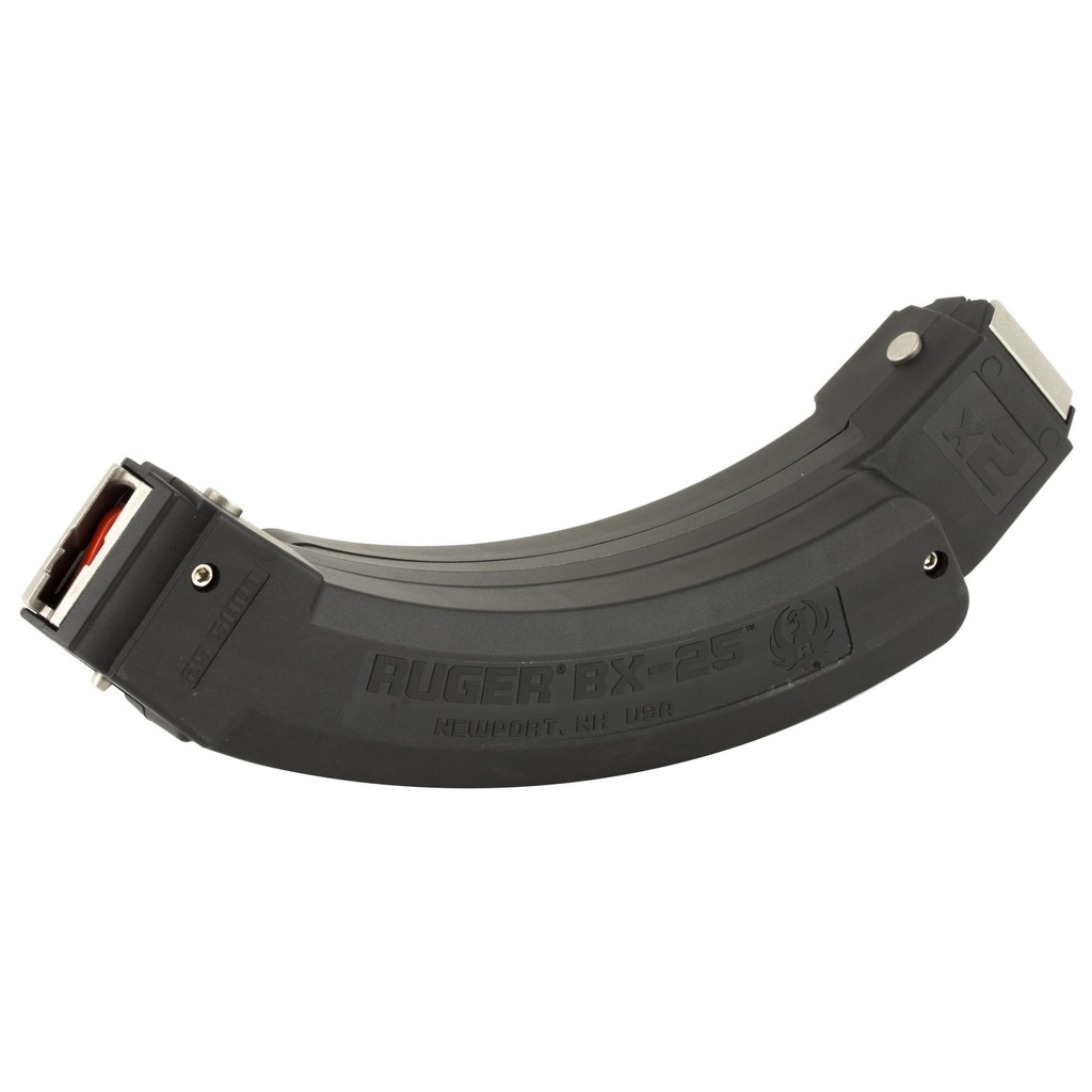 Ruger Magazine BX-25 2-Pack 22LR 25Rds Fits 10/22 Polymer Black This is 2-25rd magazines coupled together 