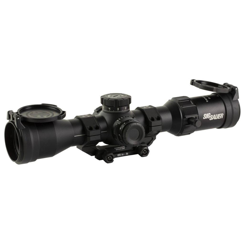 Sig Sauer Tango MSR Rifle Scope 2-12X44mm First Focal Plane MRAD Illuminated Milling 2.0 Reticle 44mm Objective 34mm Main Tube Black 0.1 MRAD Adjustment Included Mount and Flip Lens Covers 