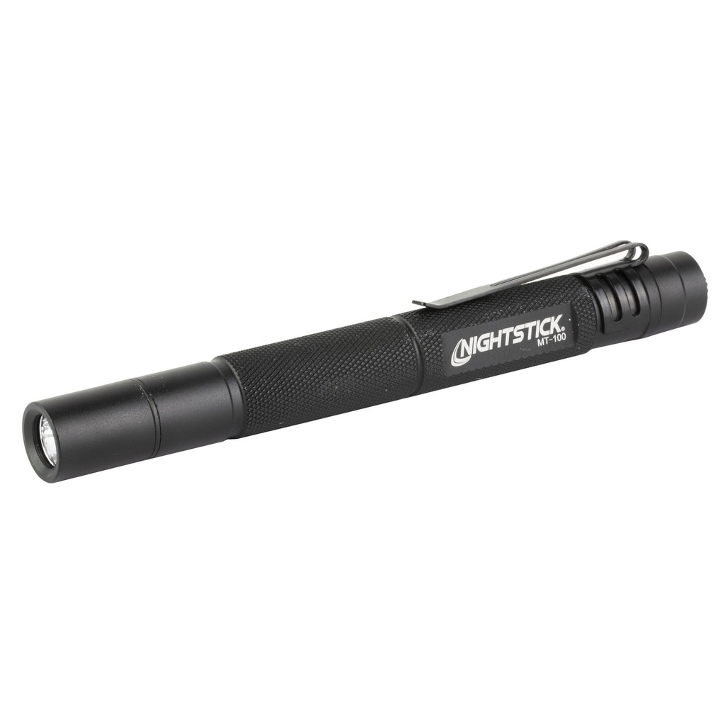 Nightstick MT-100 Mini-Tac Flashlight 130 Lumens 484 Candela Black 1.5 Hours of Runtime IP-X4 Water-Resistant 