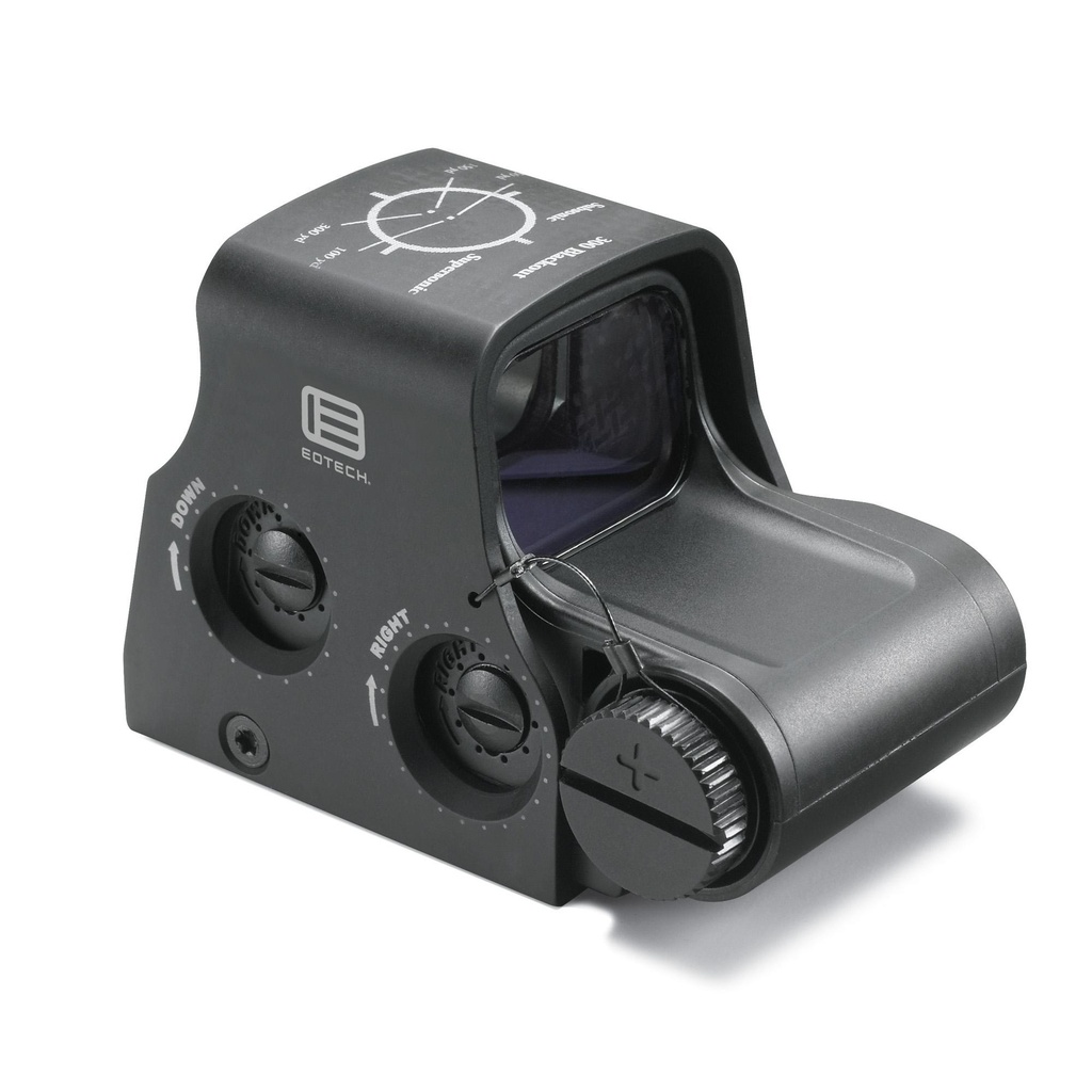 EOTECH XPS2 Holographic Sight Red 68 MOA Ring With 2 MOA Dots Reticle .300 Blackout Ballistics on Hood Rear Button Controls Black