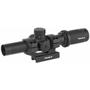 TRUGLO TRU-BRITE 30 Rifle Scope 1-6X24mm 30mm Power Ring Duplex Mil-Dot Illuminated Reticle 1/2MOA Includes 1 Piece Base 2 Pre-Calibrated BDC Turrets in .223 (55 Grain) and .308 (168 Grain) and Throw Lever 