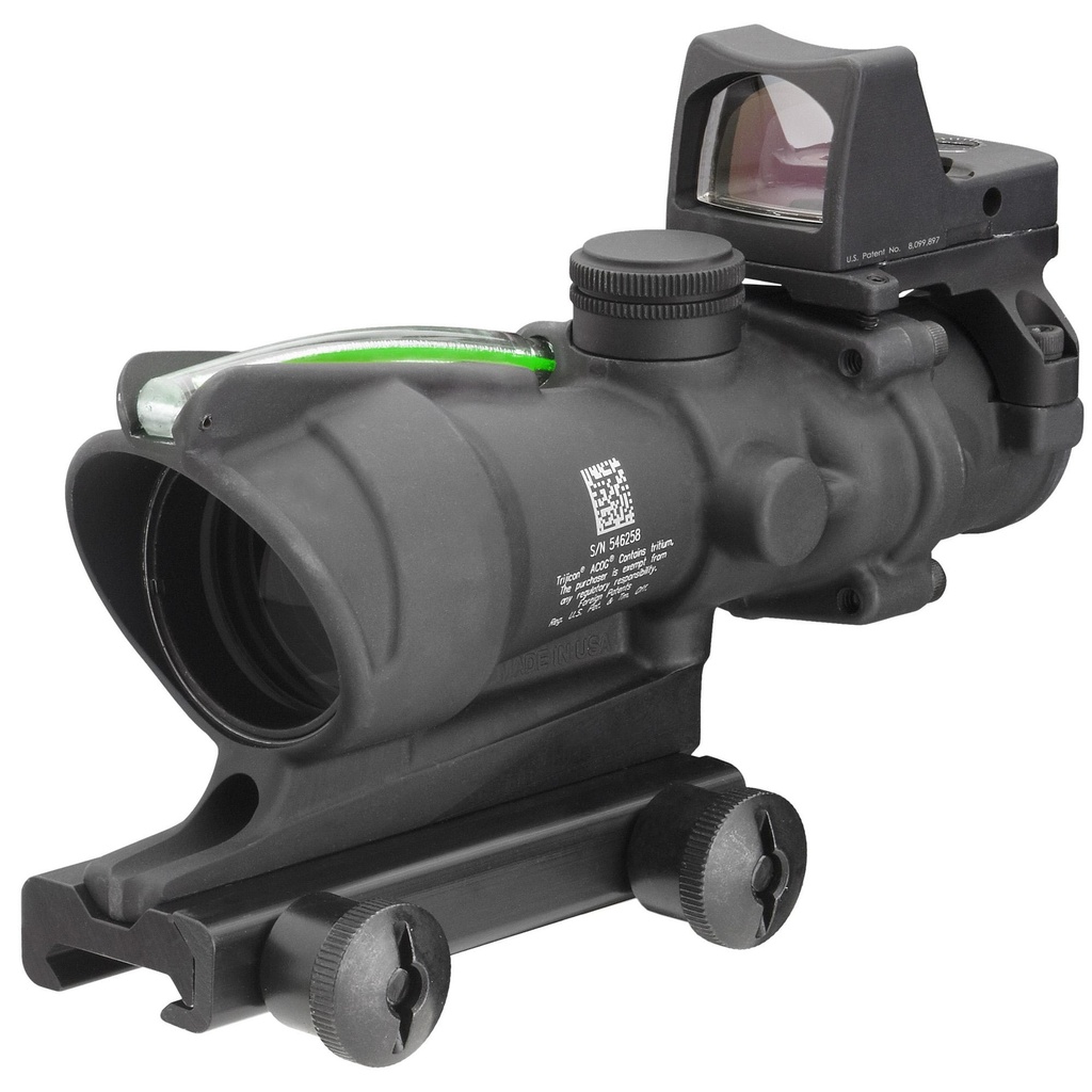 Trijicon ACOG 4X32mm Dual Illuminated Green Crosshair .223 Reticle TA51 Mount 3.25 MOA RMR Type 2 Black