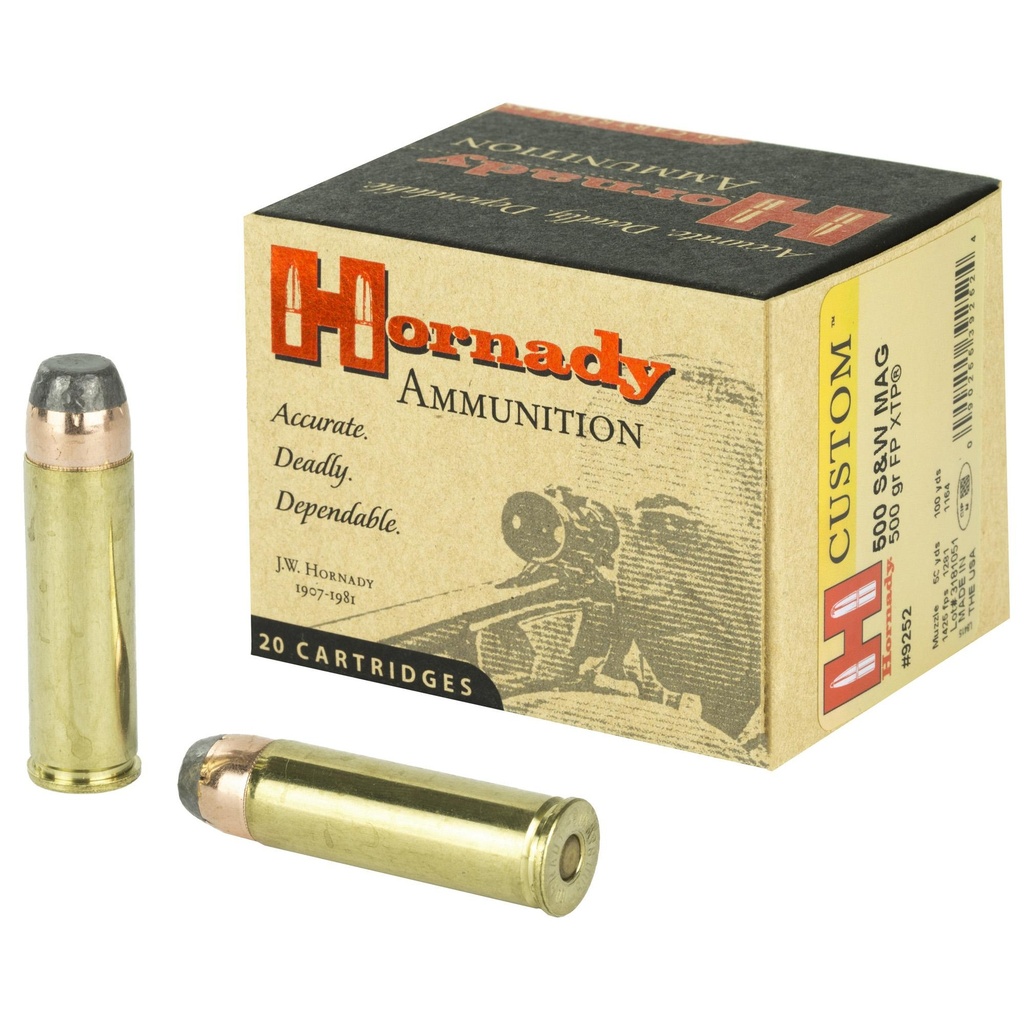 Hornady Custom 500 S&W 500 Grain XTP 20 Round Box 