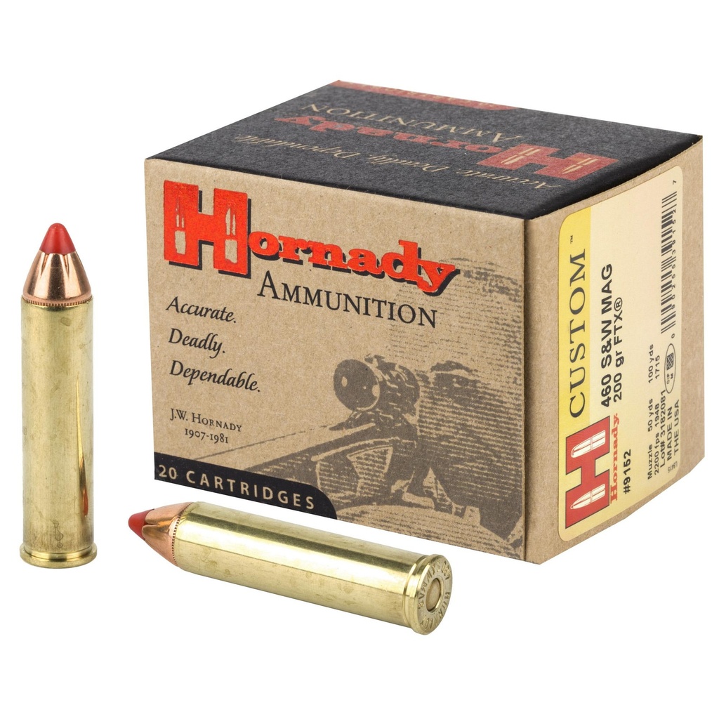 Hornady Custom 460 S&W 200 Grain FTX 20 Round Box 