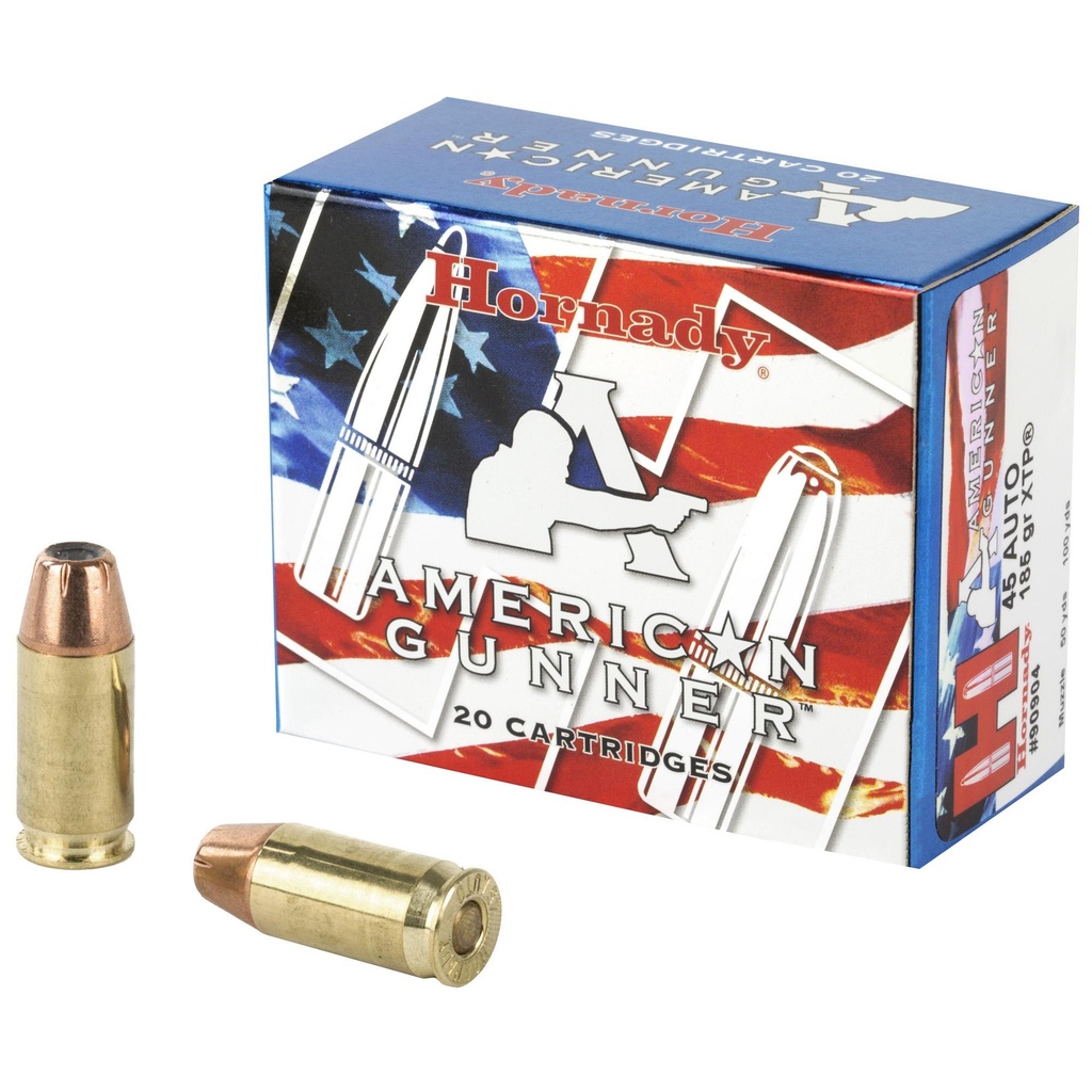 Hornady American Gunner 45 ACP 185 Grain XTP 20 Round Box 