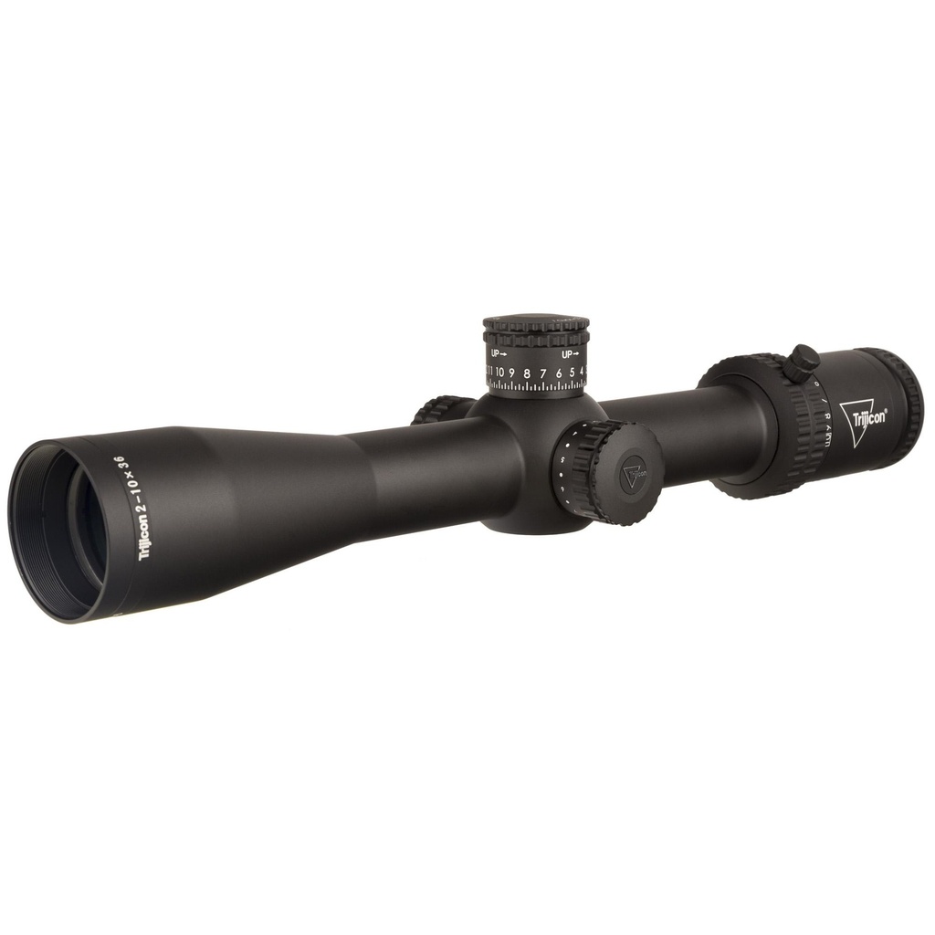 Trijicon Credo 2-10x36mm First Focal Plane Riflescope with Red MOA Precision Tree 30mm Tube Exposed Elevation Adjuster with Return to Zero Feature 