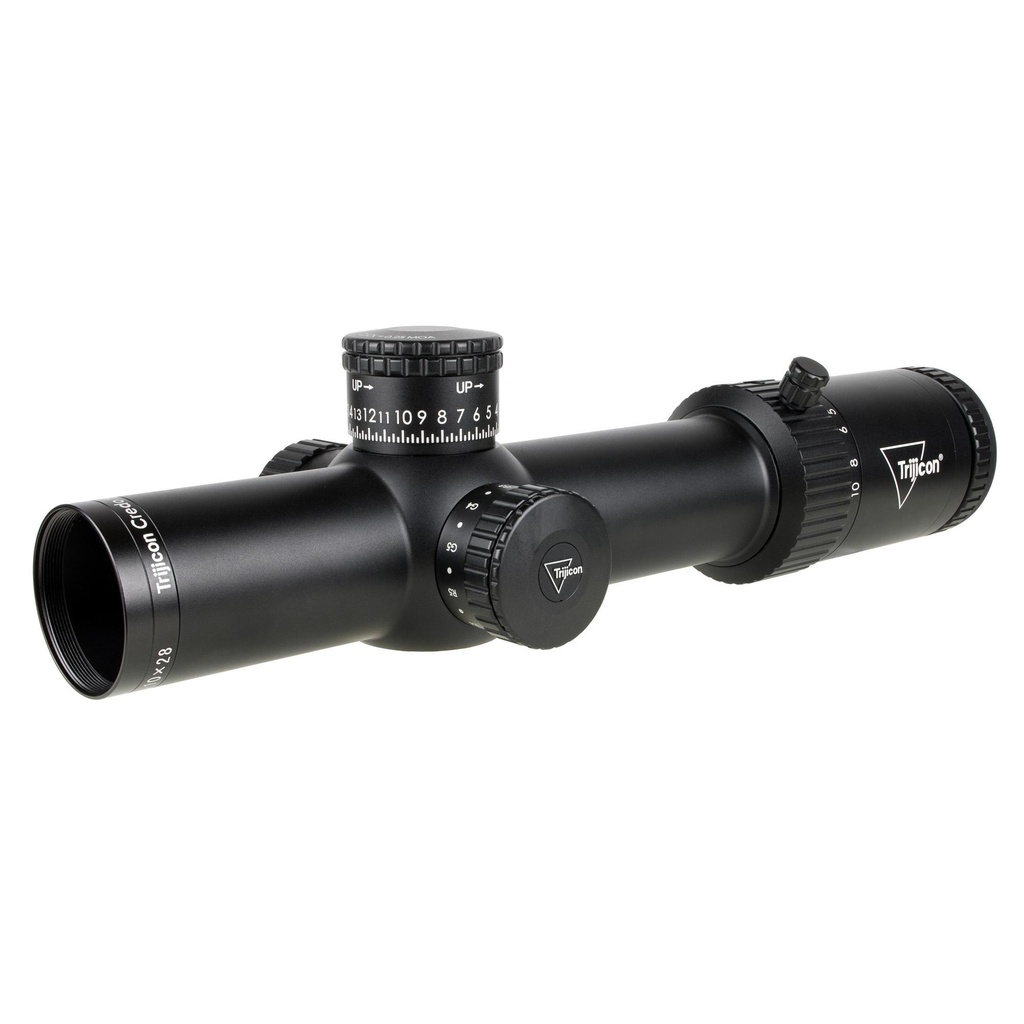 Trijicon Credo HX 1-10X28mm First Focal Plane Riflescope Red/Green MOA Segmented Circle Reticle 34mm Tube Black 