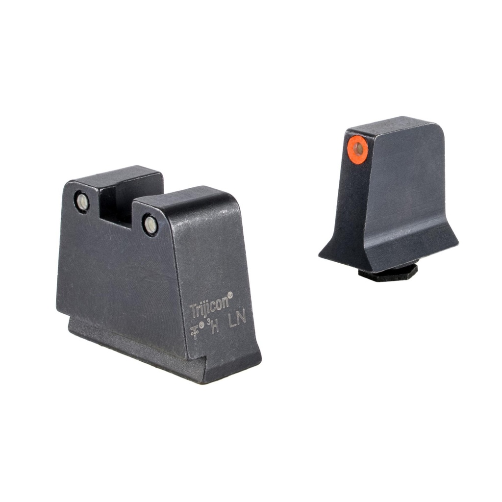 Trijicon Suppressor/Optic Height Night Sights Orange Front with Black Rear & Green Lamps Fits Glock 42 43 43X 48