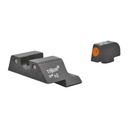Trijicon HD XR Night Sight Set 3 Dot Green Tritium With Orange Front Outline Fits Glock 17 19 26 27 33 34