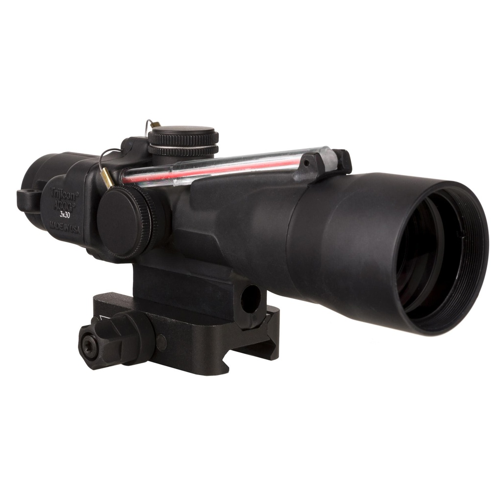 Trijicon ACOG 3X30mm Dual Illuminated Red Crosshair .300BLK/220 Grain Includes Q-LOC Mount Black 