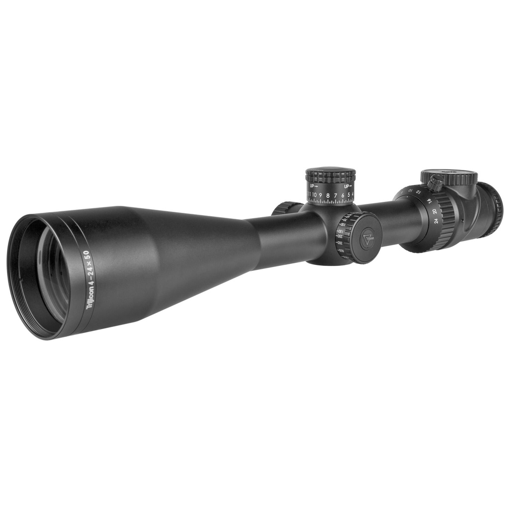Trijicon AccuPoint 4-24x50mm Riflescope MOA Ranging Crosshair with Green Dot 30mm Tube Satin Black Exposed Elevation Adjuster with Return to Zero Feature 