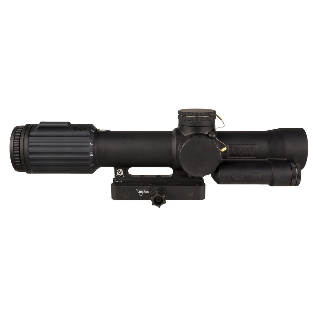 Trijicon VCOG 1-8X28 First Focal Plane Illuminated MOA Red Crosshair/Dot Inlcudes Q-LOC Mount Black 