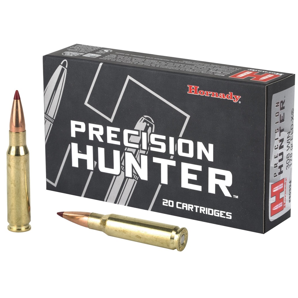 Hornady Precision Hunter 308 Win 178 Grain ELD-X 20 Round Box 