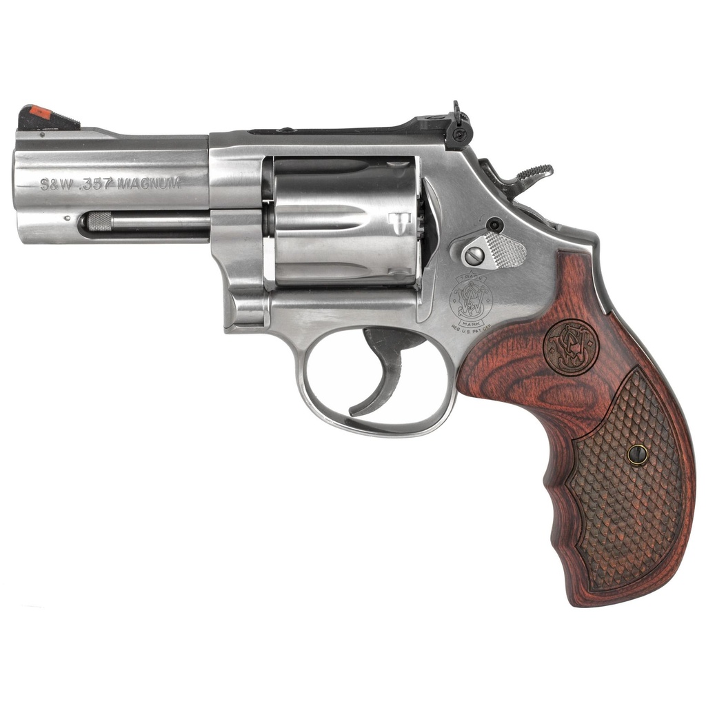 Smith & Wesson 686 Plus .357 Magnum 3" Barrel Stainless Steel Adjustable Sights Wood Grips 7 Round