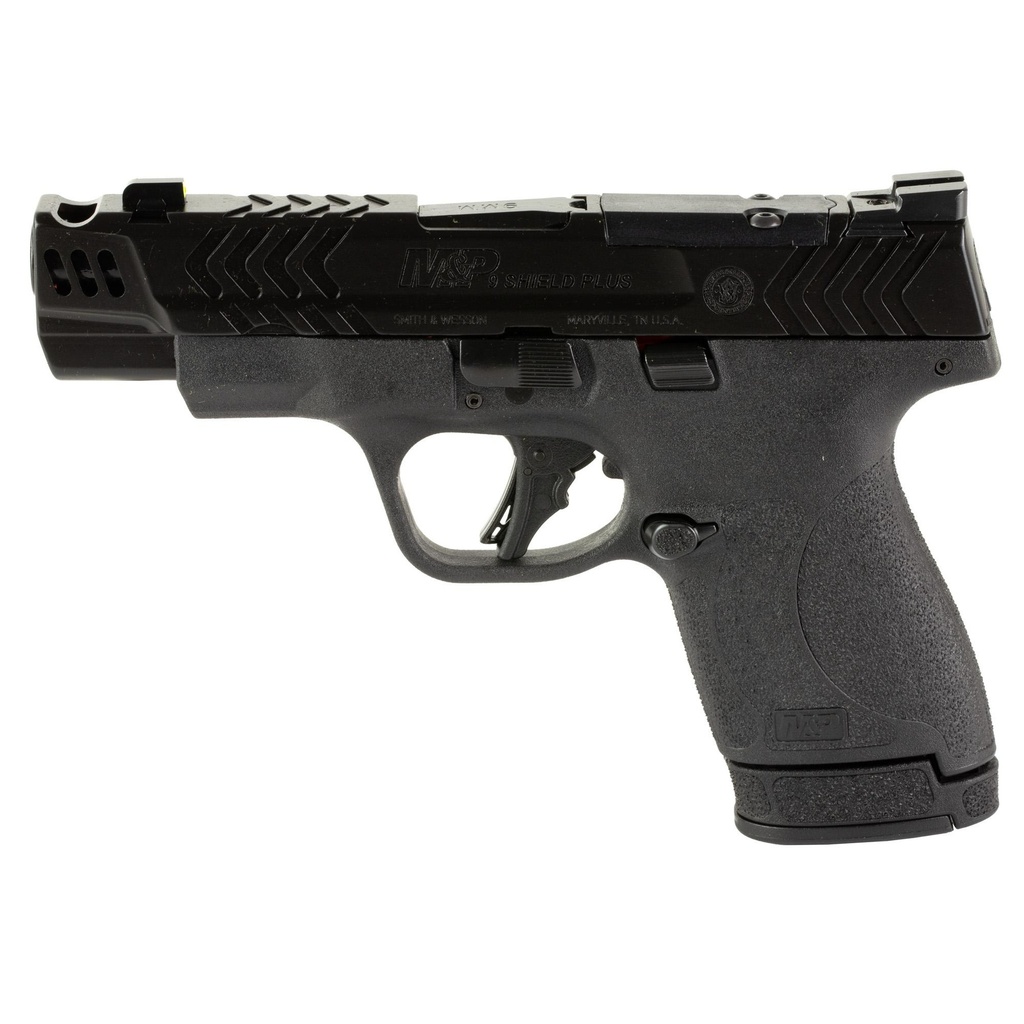 Smith & Wesson Shield Plus 9MM 4" Ported Barrel Optics Ready Black 10 Round, 13 Round, 15 Round