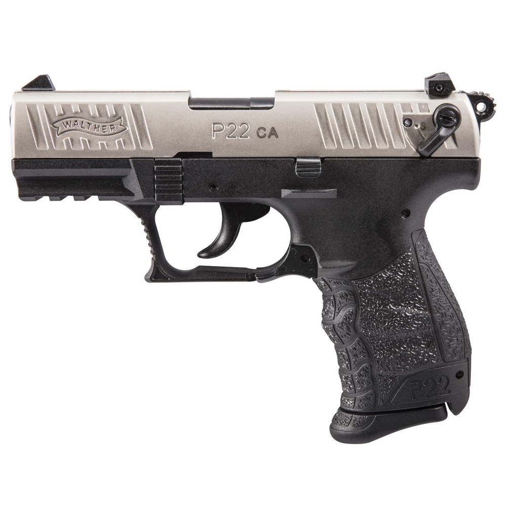 Walther P22-CA DA/SA 22LR 3.4" Barrel 10Rds 2Mags Nickel