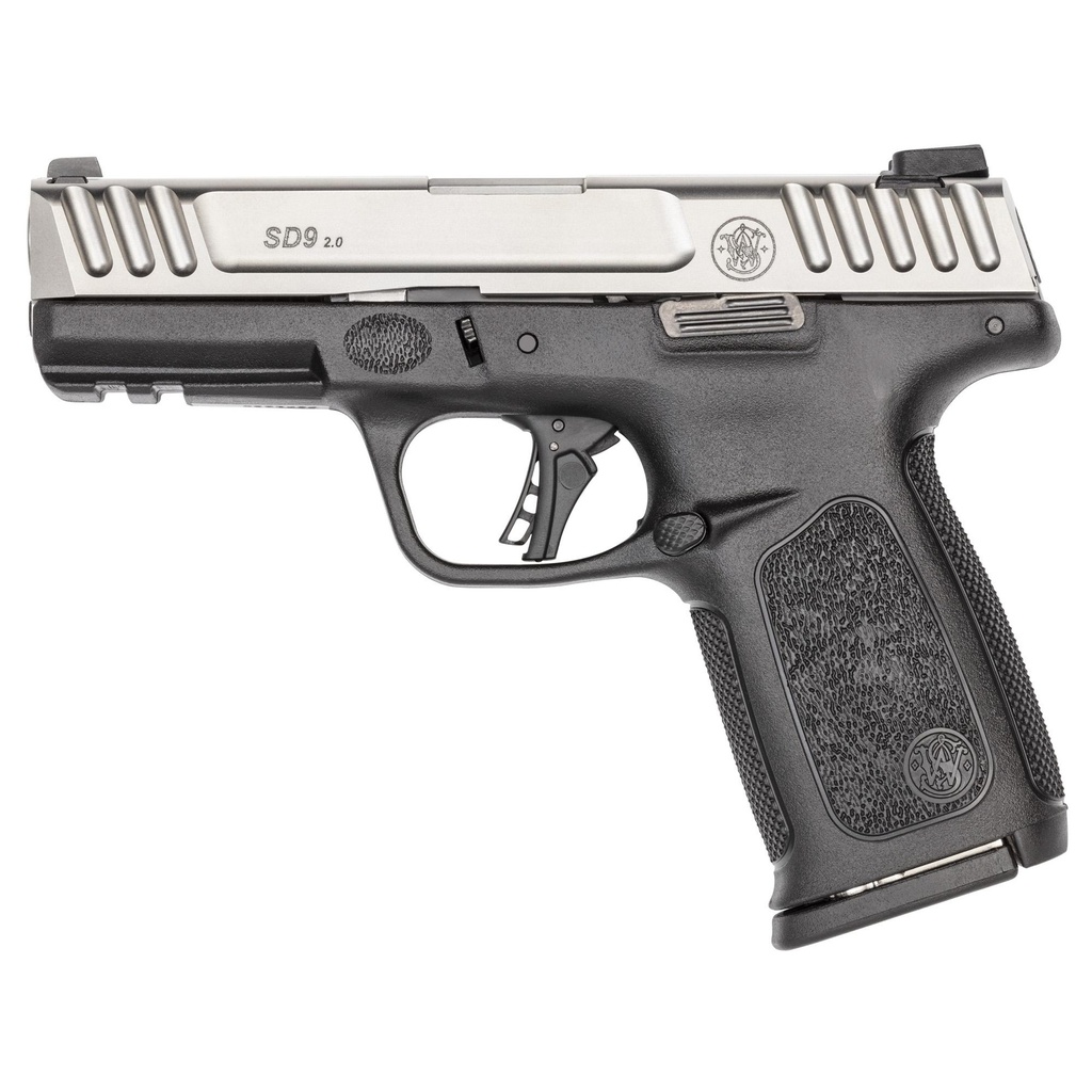 Smith & Wesson SD9 2.0 9MM 4" Black Frame Silver Slide 16 Round