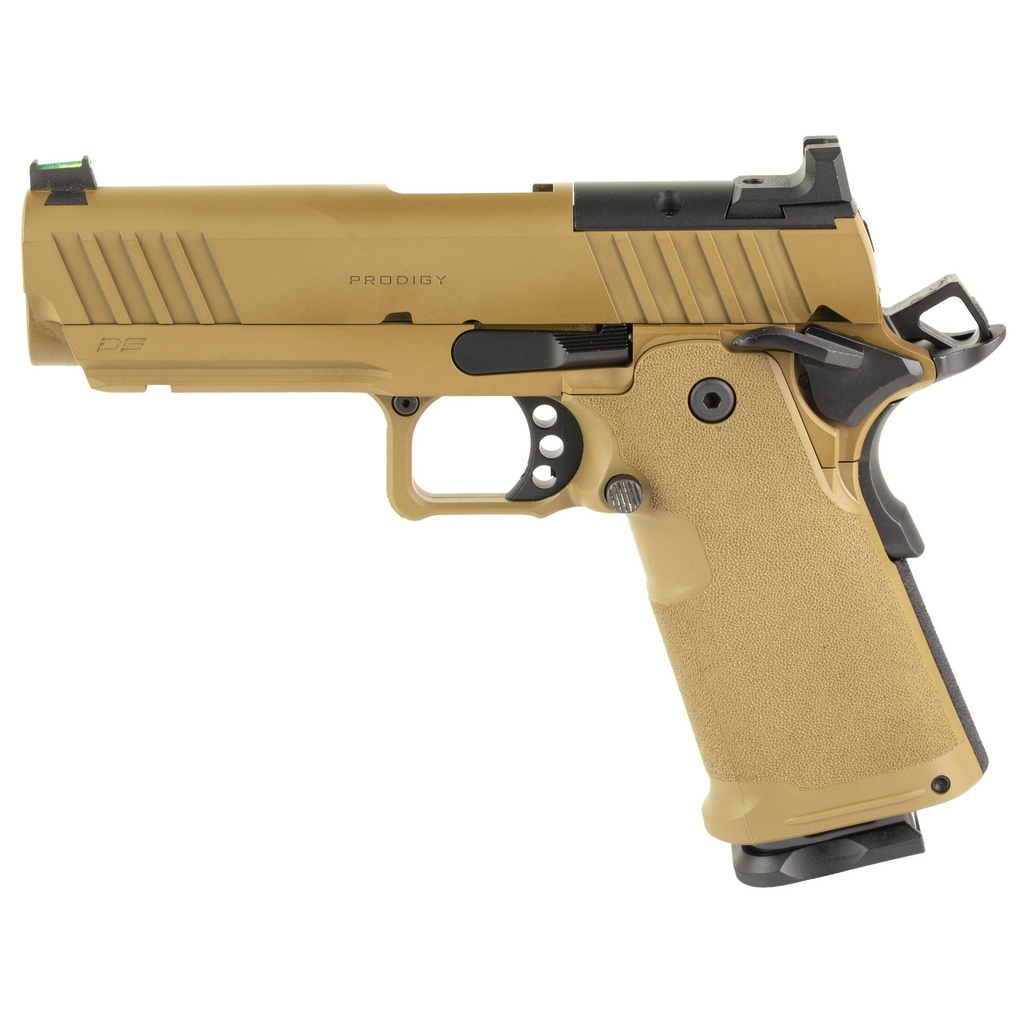 Springfield 1911 DS Prodigy AOS 9mm 4.25" Forged Stainless Steel Bull Barrel 10Rds 2Mags Coyote Brown