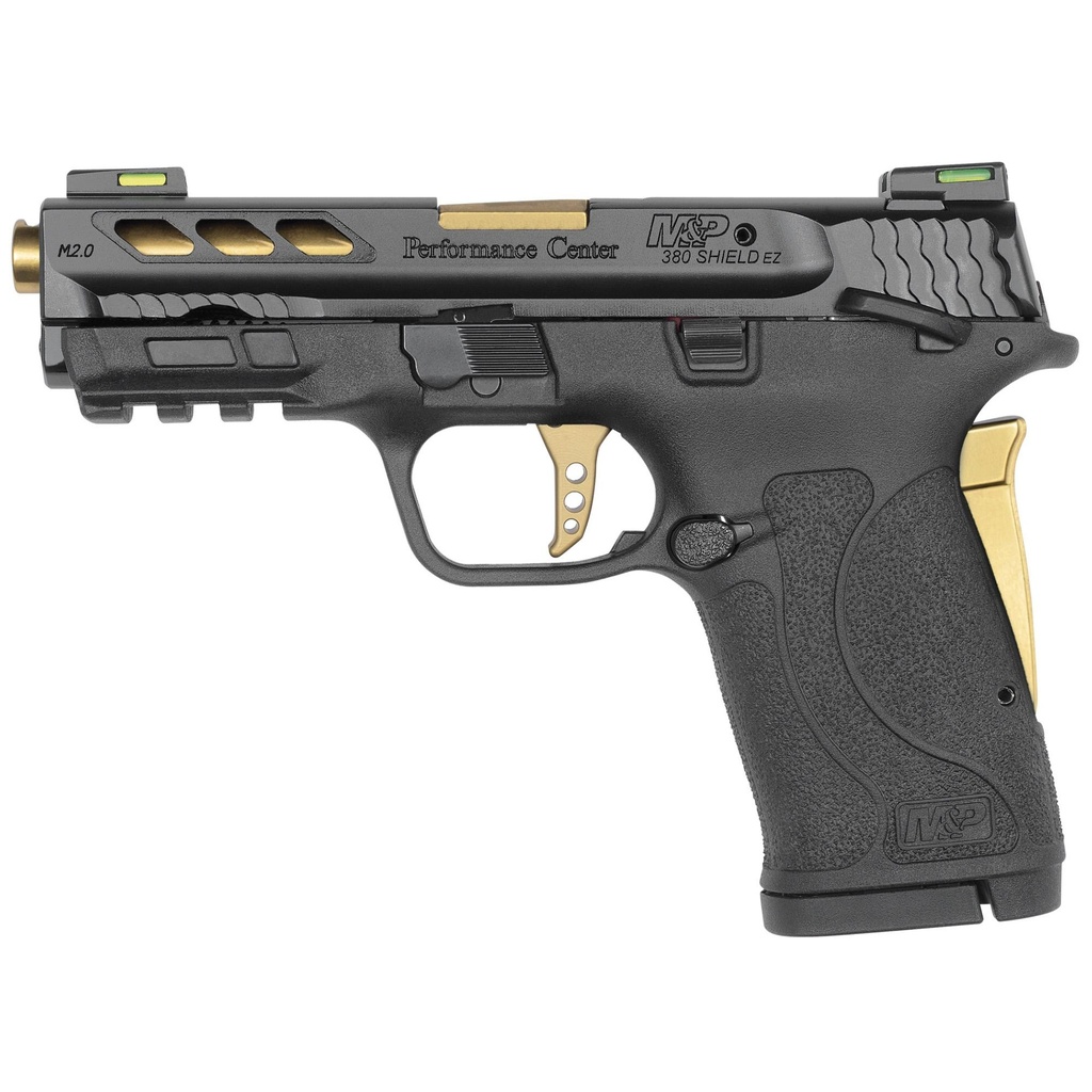 Smith & Wesson Shield EZ .380 ACP 3.8" Ported Barrel Black with Gold Accents 8 Round