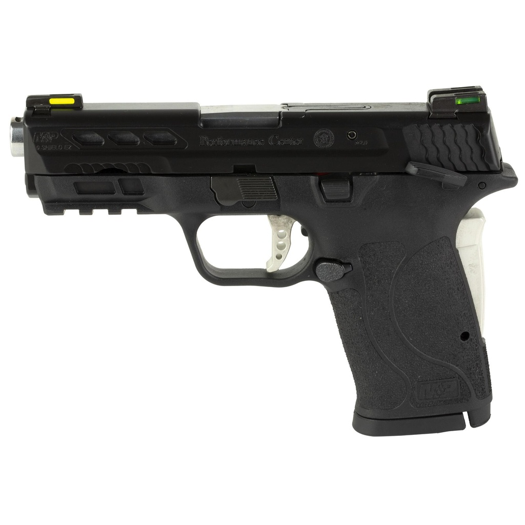 Smith & Wesson M&P9 Shield EZ 9MM 3.8" Ported Barrel Armornite Finish Black Frame with Silver Accents 8 Round
