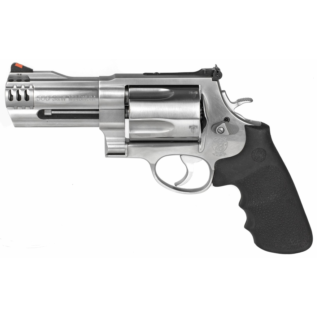 Smith & Wesson Model 500 .500 S&W 4" Stainless Steel Revolver with Adjustable Sights, 5 Round Capacity