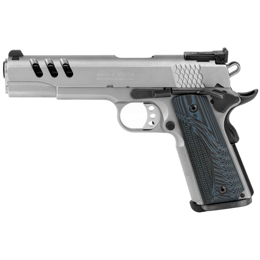Smith & Wesson 1911 .45 ACP 5" Stainless Steel Ambidextrous Safety 8 Round