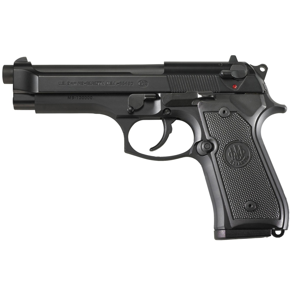 Beretta M9 DA/SA 9mm 4.9" Barrel 15Rds 2Mags Black