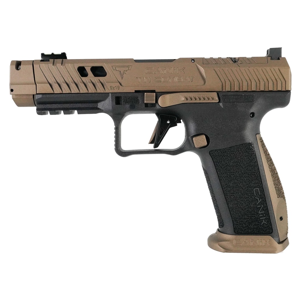 Canik TTI Combat 9mm 4.6" Ported and Flted Barrel 10Rds 2Mags TTI Bronze