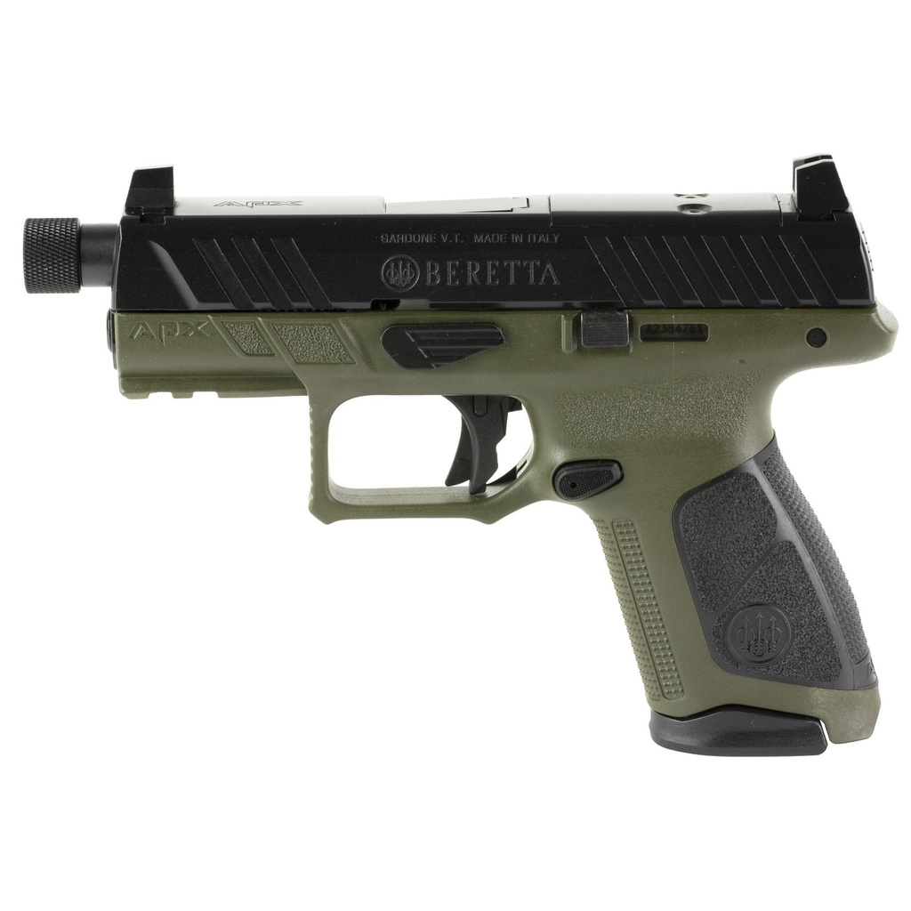 Beretta APX A1 Tactical 9mm 4.2" Threaded Barrel 15Rds 3Mags Olive Drab Green