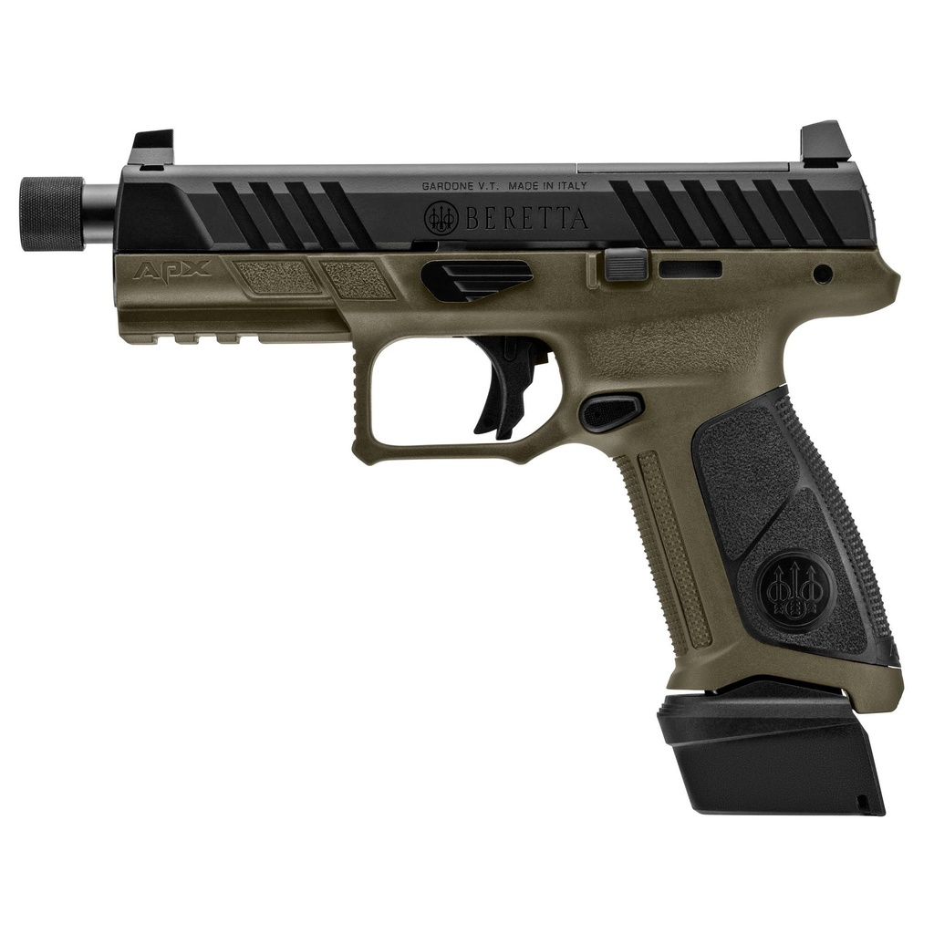 Beretta APX A1 Tactical 9mm 4.8" Threaded Barrel 21Rds 3Mags Olive Drab Green