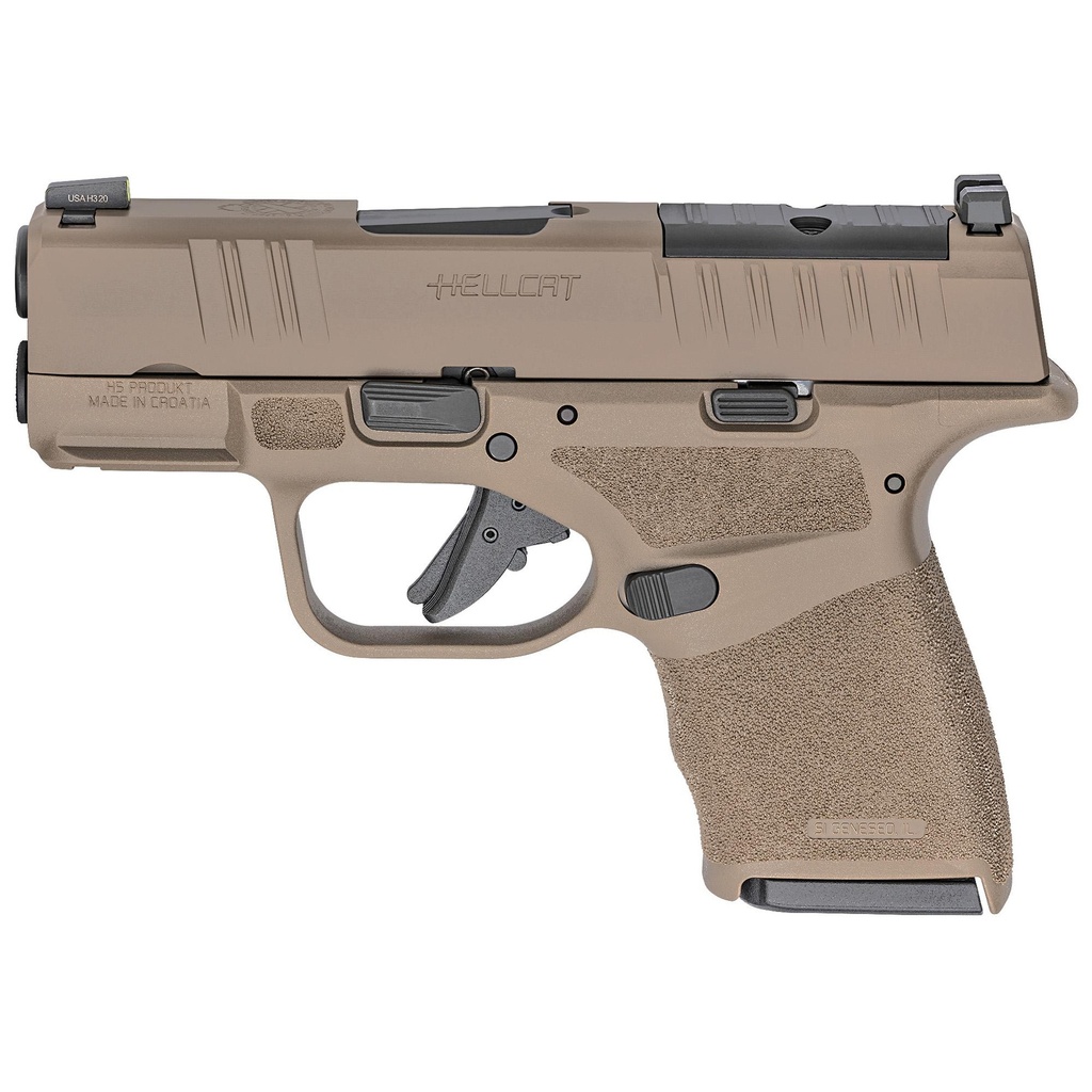 Springfield Hellcat 9mm 3" Hammer Forged Barrel (3) 11Rd (1) 13Rd 5Mags Desert FDE