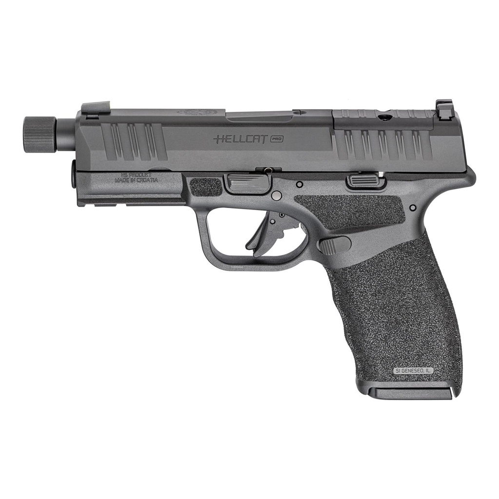 Springfield Hellcat Pro OSP 9mm 4.4" Hammer Forged Barrel (1) 17Rd (1) 15Rd 2Mags Black 
