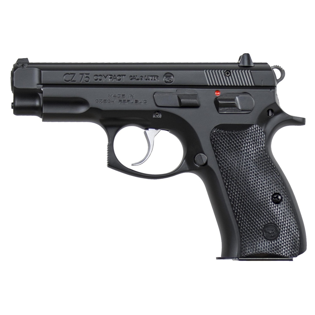 CZ 75 Compact DA/SA  9mm 3.7" Cold Hammer Forged Barrel 10Rds 2Mags Black