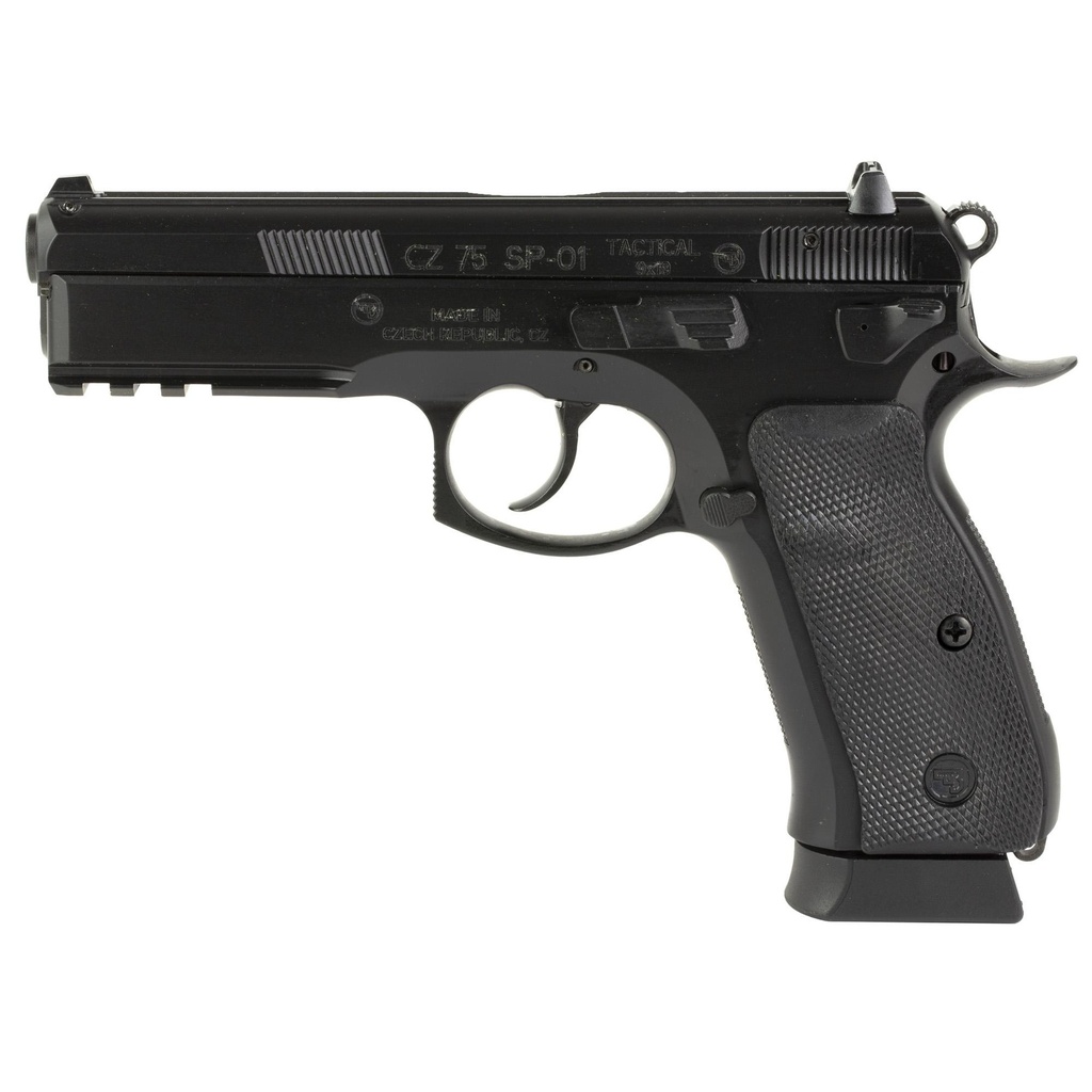 CZ 75 SP-01 Tactical DA/SA 9mm 4.6" Cold Hammer Forged Barrel 19Rds 2Mags Black