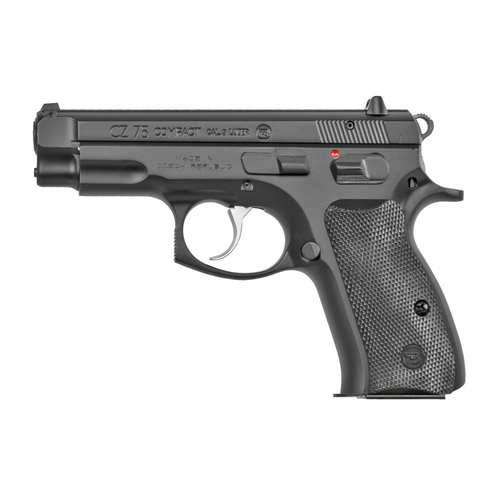 CZ 75 Compact DA/SA 9mm 3.75" Cold Hammer Forged Barrel 15Rds 2Mags Black