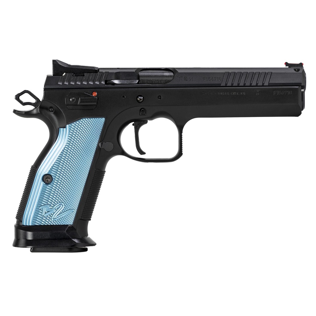 CZ 75 Tactical Sport 2 SA 40 S&W 5.23" Barrel 17Rds 3Mags Black and Blue