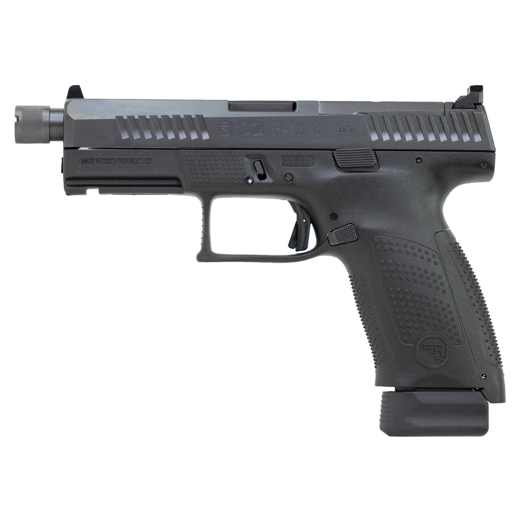 CZ P-10 C Suppressor and Optic Ready 9mm 4.61" Threaded Barrel 17Rds 2Mags Black