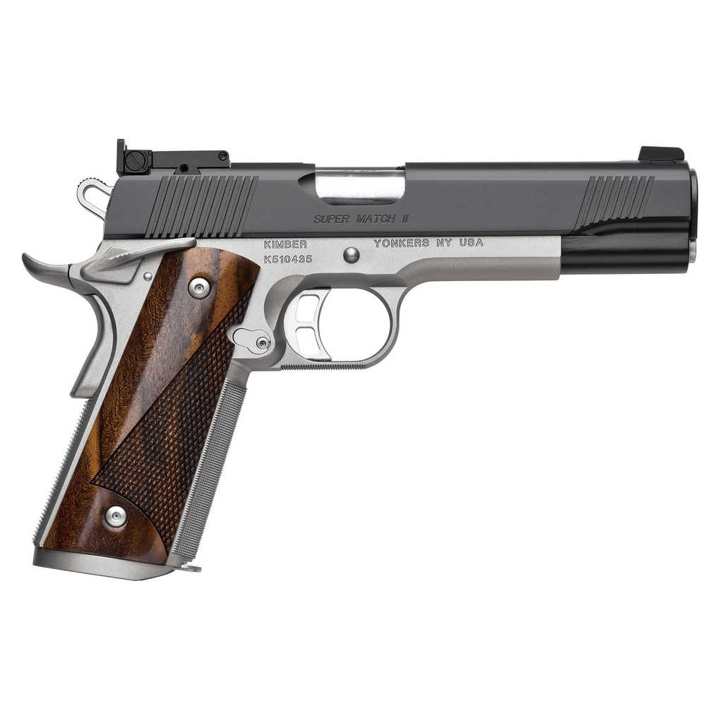 Kimber America Super Match II 1911 45ACP 5" Barrel 8Rds Black and Silver