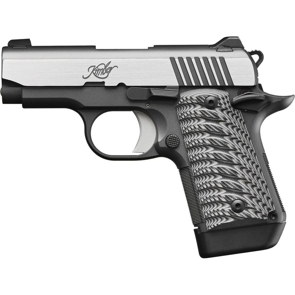 Kimber America Micro 9 Eclipse SA 9mm 3.15" Barrel 7Rds Black and Silver