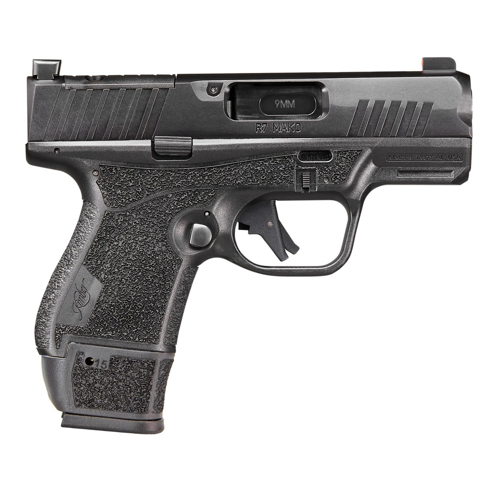 Kimber America R7 Mako 9mm 3.37" Barrel (1) 11Rd (1) 13Rd (3) 15Rd 5Mags Black