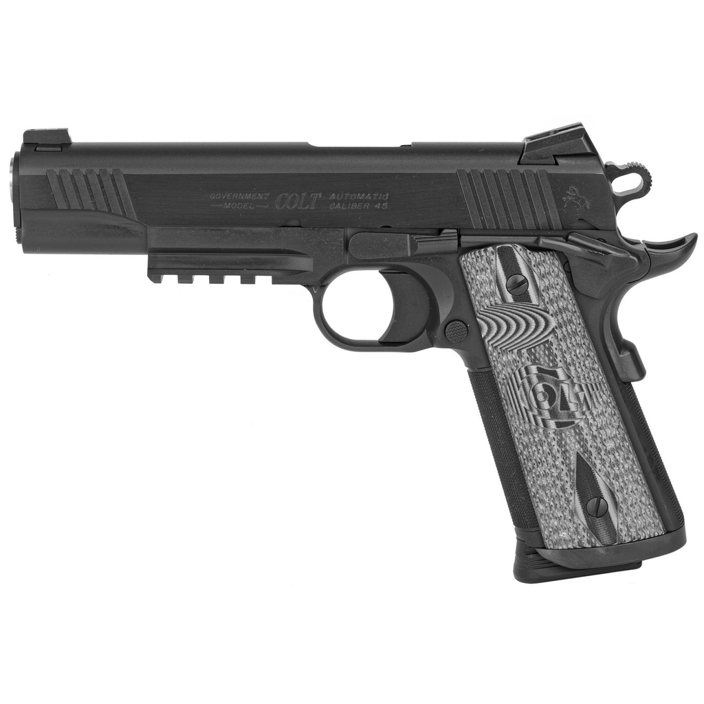Colt's Manufacturing Combat Unit Rail Gun 1911 45ACP 5" Barrel 8Rds Black